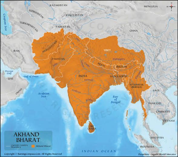 अखंड भारत से वर्तमान भूखंडों का विभाजन – एक ऐतिहासिक दृष्टि 1 images 156967597775736296220